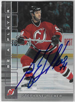 Stephane Richer Signed 2001-02 Be A Player Update Hockey Card - New Jersey Devils