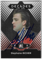 Stephane Richer Signed 2013-14 In The Game Decades 1990s Hockey Card - New Jersey Devils