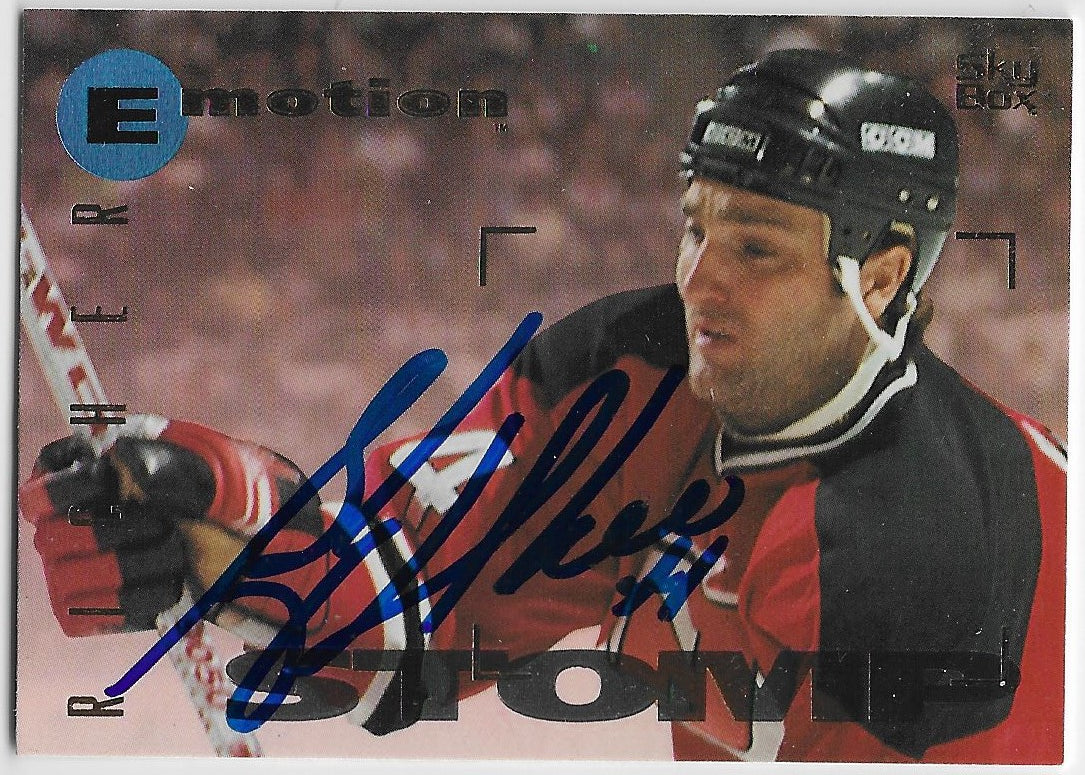 Stephane Richer Signed 1995-96 Skybox E-Motion Hockey Card - New Jersey Devils