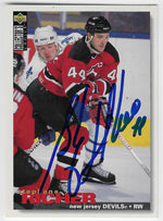 Stephane Richer Signed 1995-96 Collector's Choice Hockey Card - New Jersey Devils