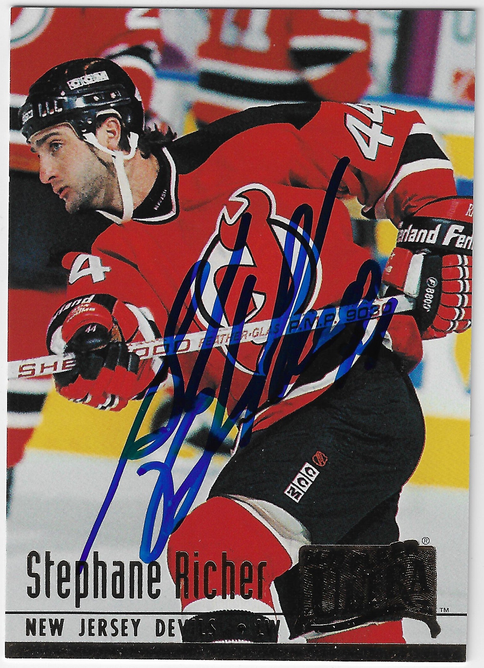 Stephane Richer Signed 1994-95 Fleer Ultra Hockey Card - New Jersey Devils