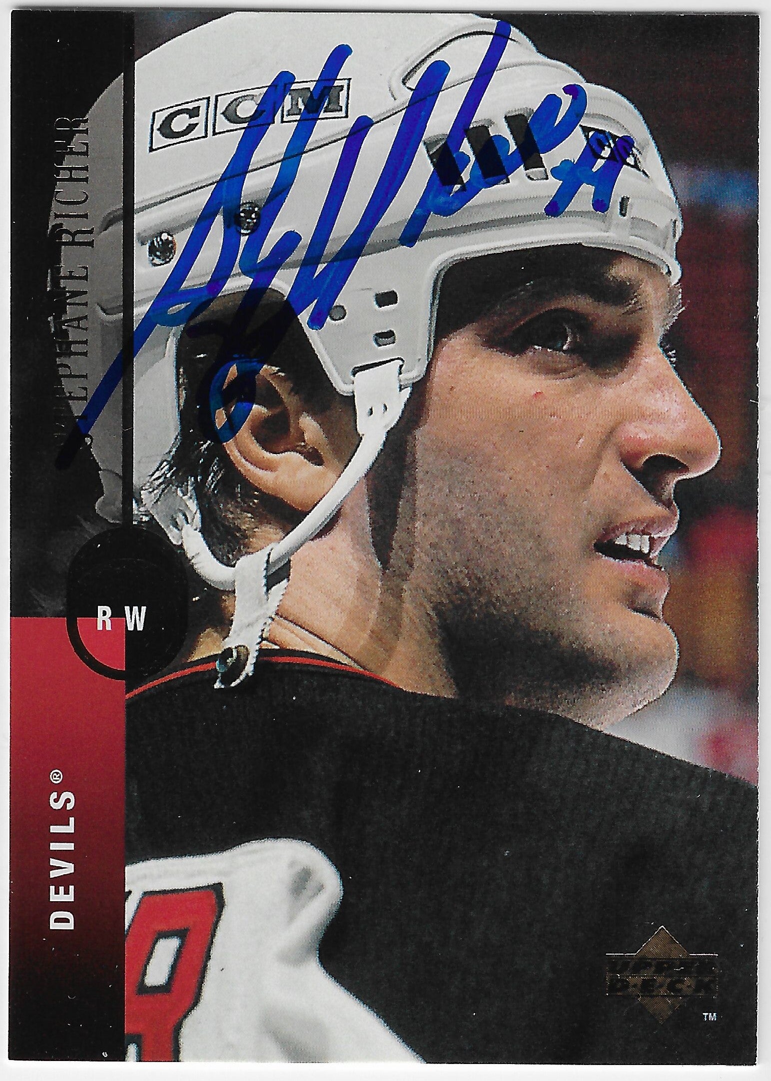 Stephane Richer Signed 1994-95 Upper Deck Hockey Card - New Jersey Devils