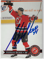 Stephane Richer Signed 1995-96 Donruss Hockey Card - New Jersey Devils
