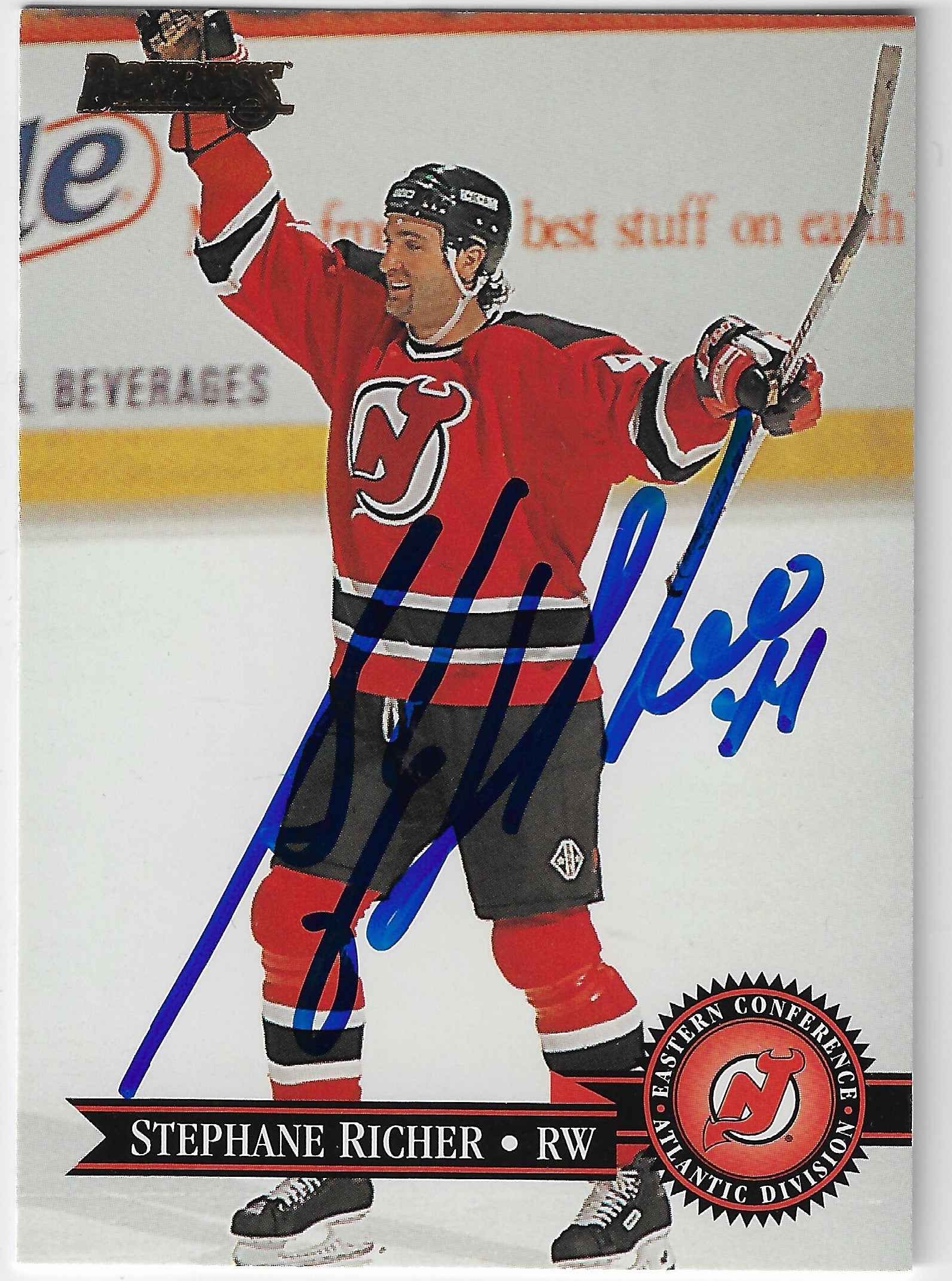 Stephane Richer Signed 1995-96 Donruss Hockey Card - New Jersey Devils