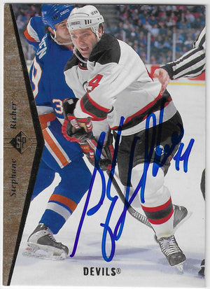 Stephane Richer Signed 1994-95 SP Hockey Card - New Jersey Devils