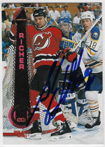 Stephane Richer Signed 1994-95 Pinnacle Hockey Card - New Jersey Devils