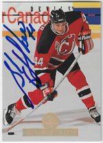 Stephane Richer Signed 1994-95 Leaf Hockey Card - New Jersey Devils