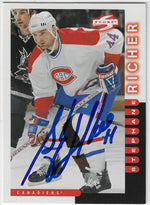 Stephane Richer Signed 1997-98 Score Hockey Card - Montreal Canadiens