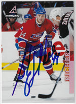 Stephane Richer Signed 1997-98 Pinnacle Hockey Card - Montreal Canadiens