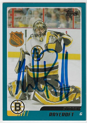 Andrew Raycroft Signed 2003-04 Topps Hockey Card - Boston Bruins