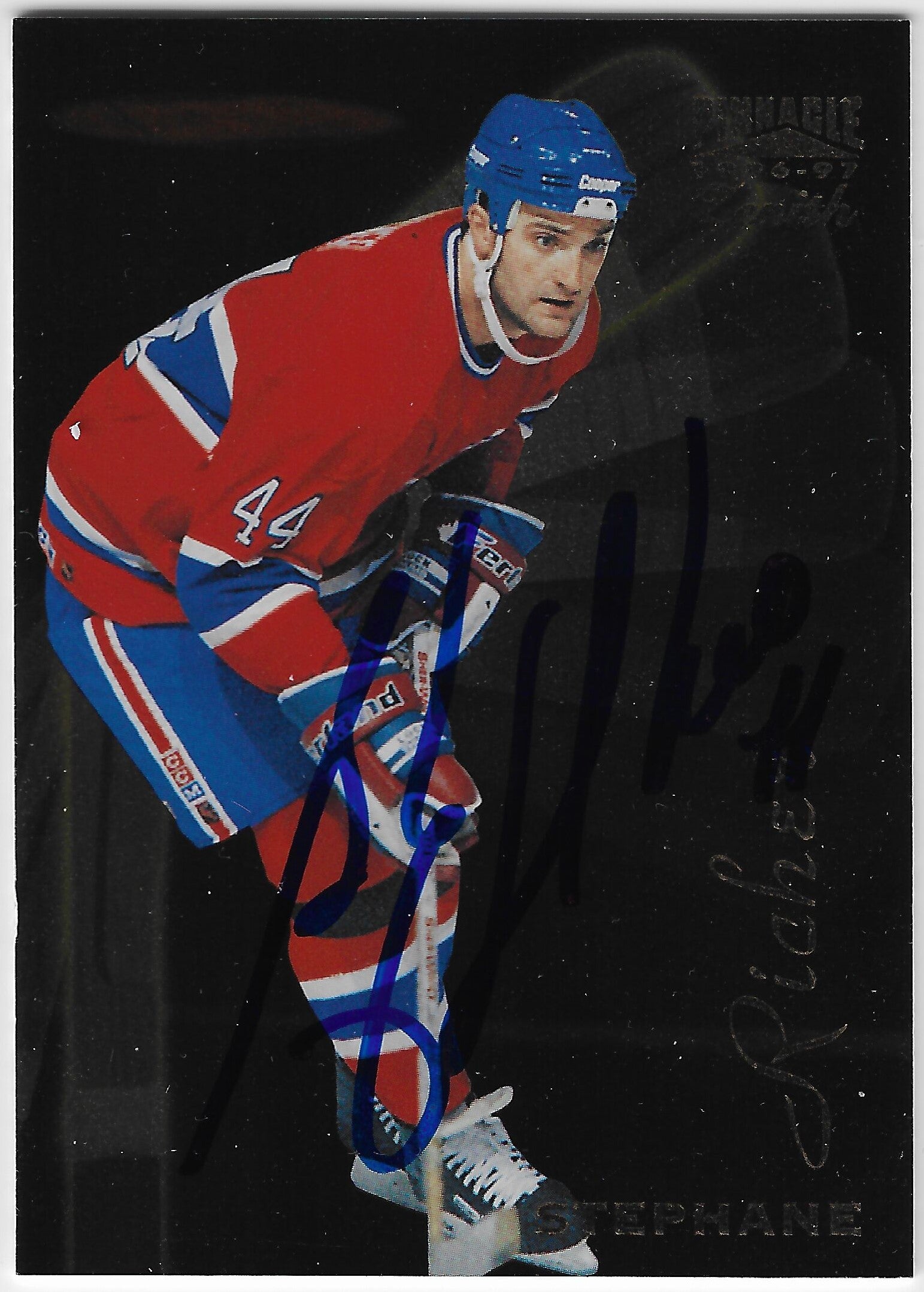 Stephane Richer Signed 1996-97 Zenith Hockey Card - Montreal Canadiens