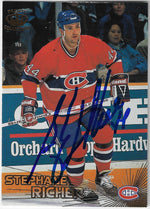 Stephane Richer Signed 1997-98 Pacific Crown Collection Hockey Card - Montreal Canadiens