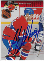 Stephane Richer Signed 1997-98 Donruss Canadian Ice Hockey Card - Montreal Canadiens