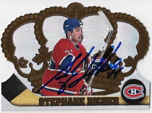 Stephane Richer Signed 1997-98 Pacific Crown Royale Hockey Card - Montreal Canadiens