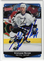 Stephane Richer Signed 1999-00 Upper Deck Victory Hockey Card - Tampa Bay Lightning