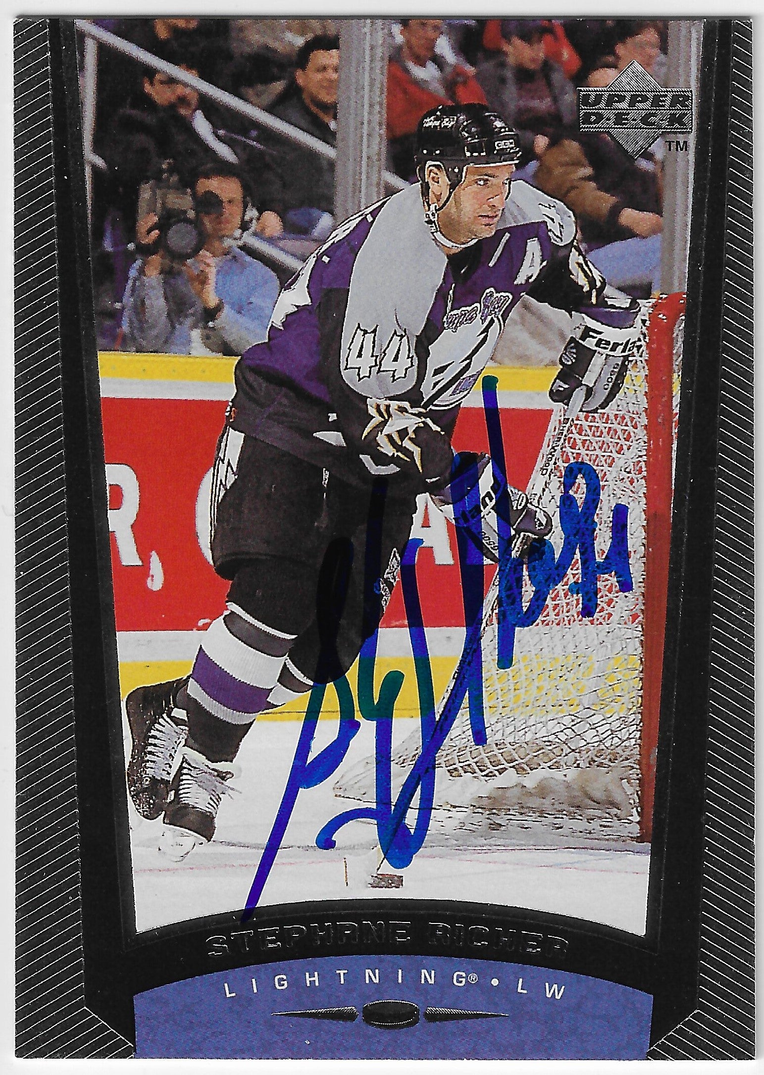 Stephane Richer Signed 1998-99 Upper Deck Hockey Card - Tampa Bay Lightning