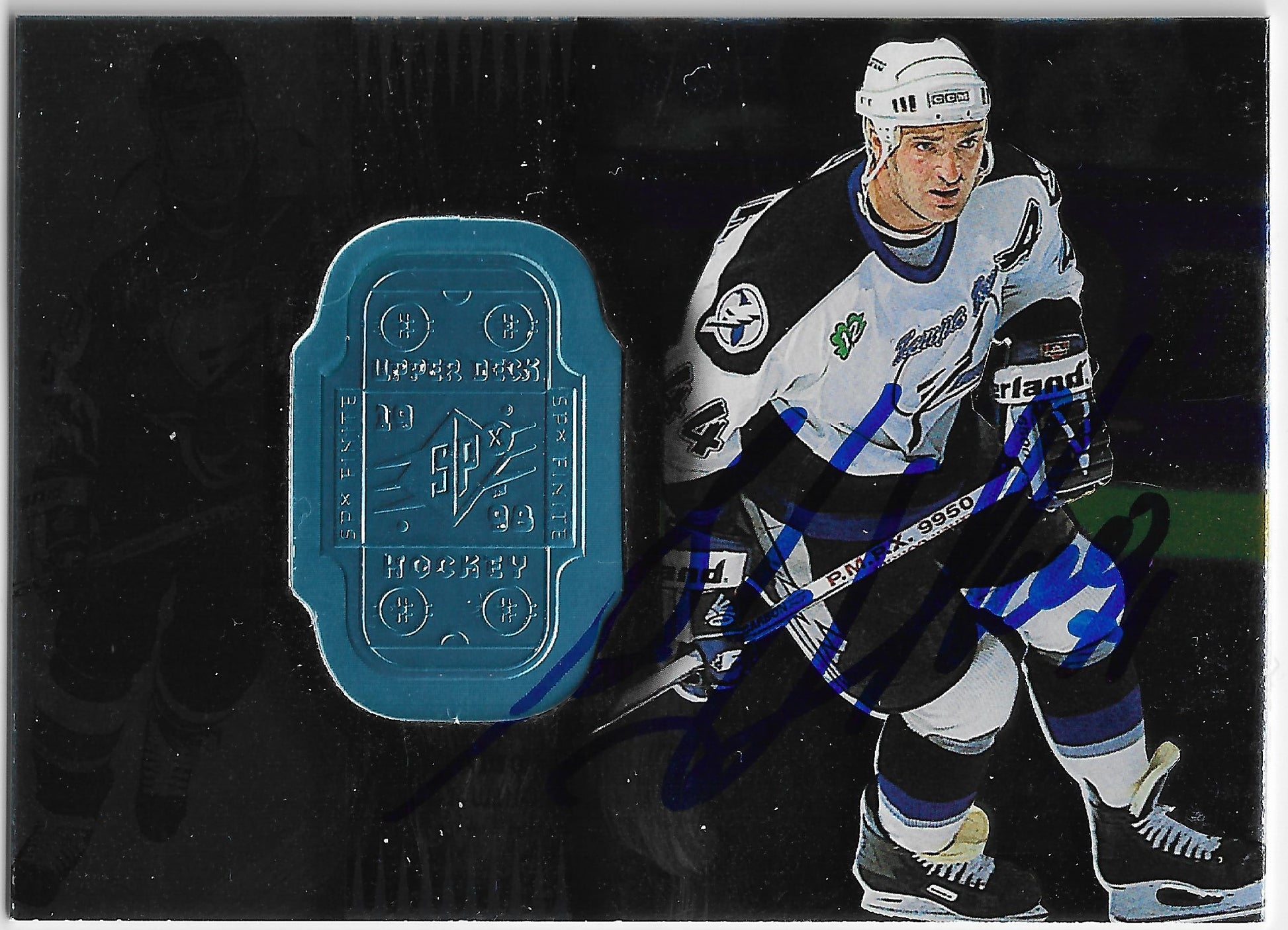 Stephane Richer Signed 1998-99 SPx Finite Hockey Card - Tampa Bay Lightning