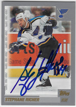 Stephane Richer Signed 2000-01 Topps Hockey Card - St Louis Blues