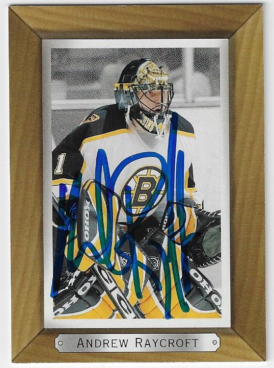 Andrew Raycroft Signed 2003-04 Upper Deck Bee Hive Hockey Card - Boston Bruins