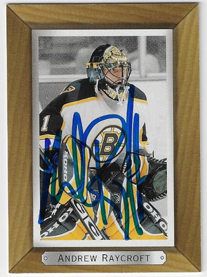 Andrew Raycroft Signed 2003-04 Upper Deck Bee Hive Hockey Card - Boston Bruins