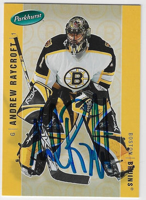 Andrew Raycroft Signed 2005-06 Parkhurst Hockey Card - Boston Bruins