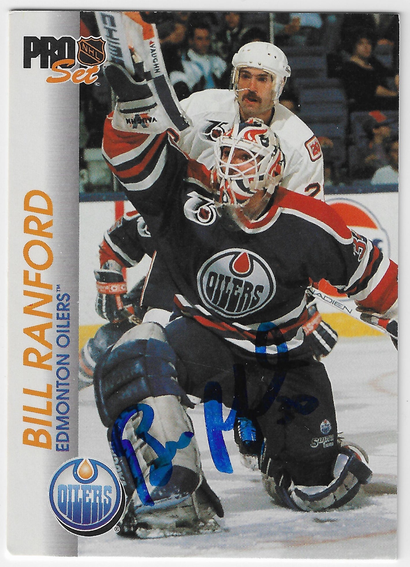 Bill Ranford Signed 1992-93 Pro Set Hockey Card - Edmonton Oilers
