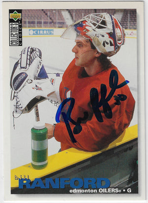 Bill Ranford Signed 1995-96 Collector's Choice Hockey Card - Edmonton Oilers