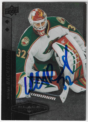 Niklas Backstrom Signed 2010-11 Upper Deck Black Diamond Hockey Card - Minnesota Wild