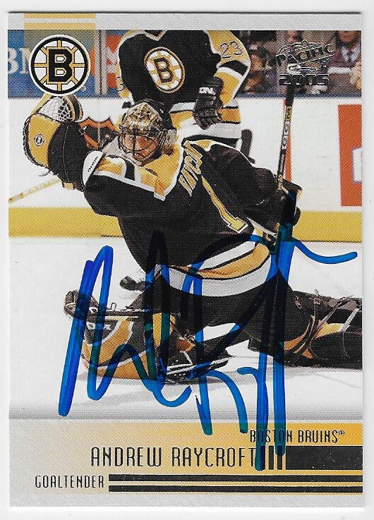 Andrew Raycroft Signed 2004-05 Pacific Hockey Card - Boston Bruins