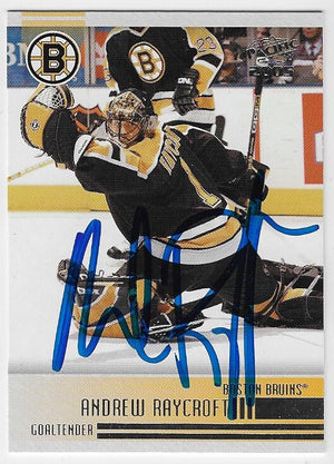 Andrew Raycroft Signed 2004-05 Pacific Hockey Card - Boston Bruins