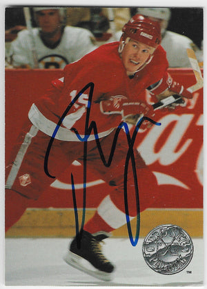 Johan Garpenlov Signed 1991-92 Pro Set Platinum Hockey Card - Detroit Red Wings