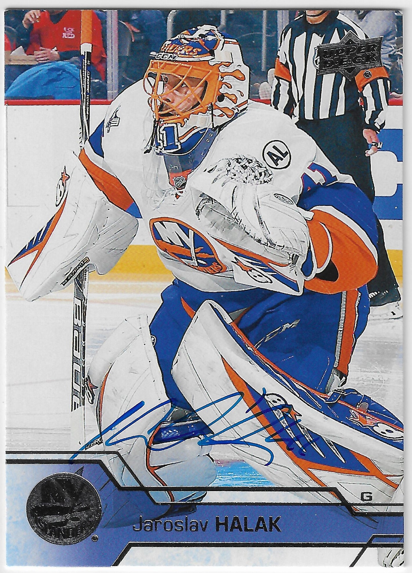 Jaroslav Halak Signed 2016-17 Upper Deck Hockey Card - New York Islanders
