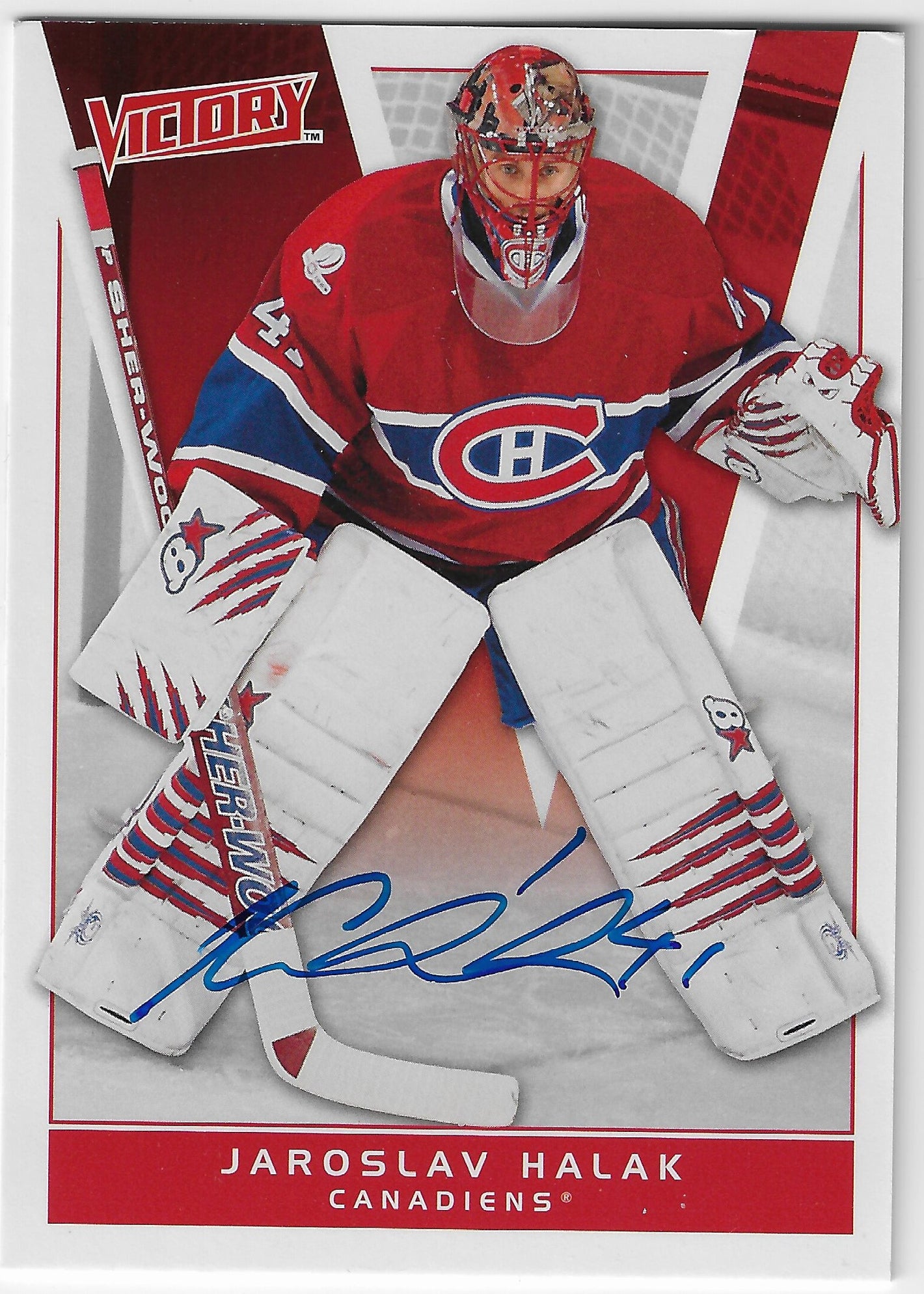 Jaroslav Halak Signed 2010-11 Victory Hockey Card - Montreal Canadiens