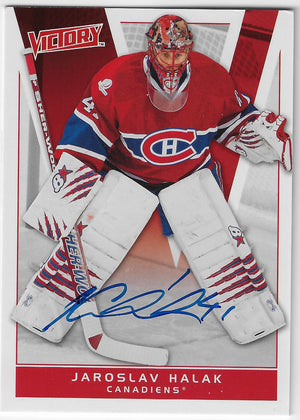Jaroslav Halak Signed 2010-11 Victory Hockey Card - Montreal Canadiens