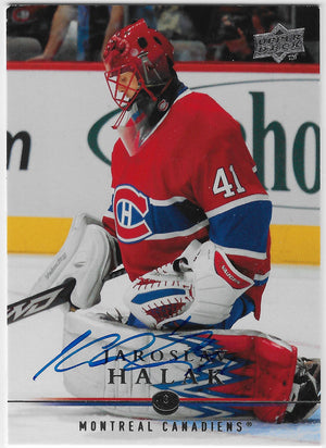 Jaroslav Halak Signed 2008-09 Upper Deck Hockey Card - Montreal Canadiens