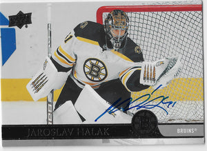 Jaroslav Halak Signed 2020-21 Upper Deck Hockey Card - Boston Bruins