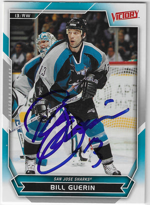 Bill Guerin Signed 2007-08 Victory Hockey Card - San Jose Sharks