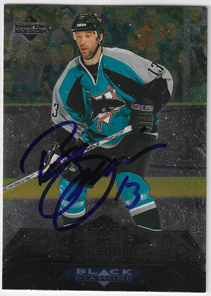 Bill Guerin Signed 2007-08 Upper Deck Black Diamond Hockey Card - San Jose Sharks