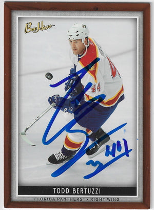 Todd Bertuzzi Signed 2006-07 Bee Hive Hockey Card - Florida Panthers