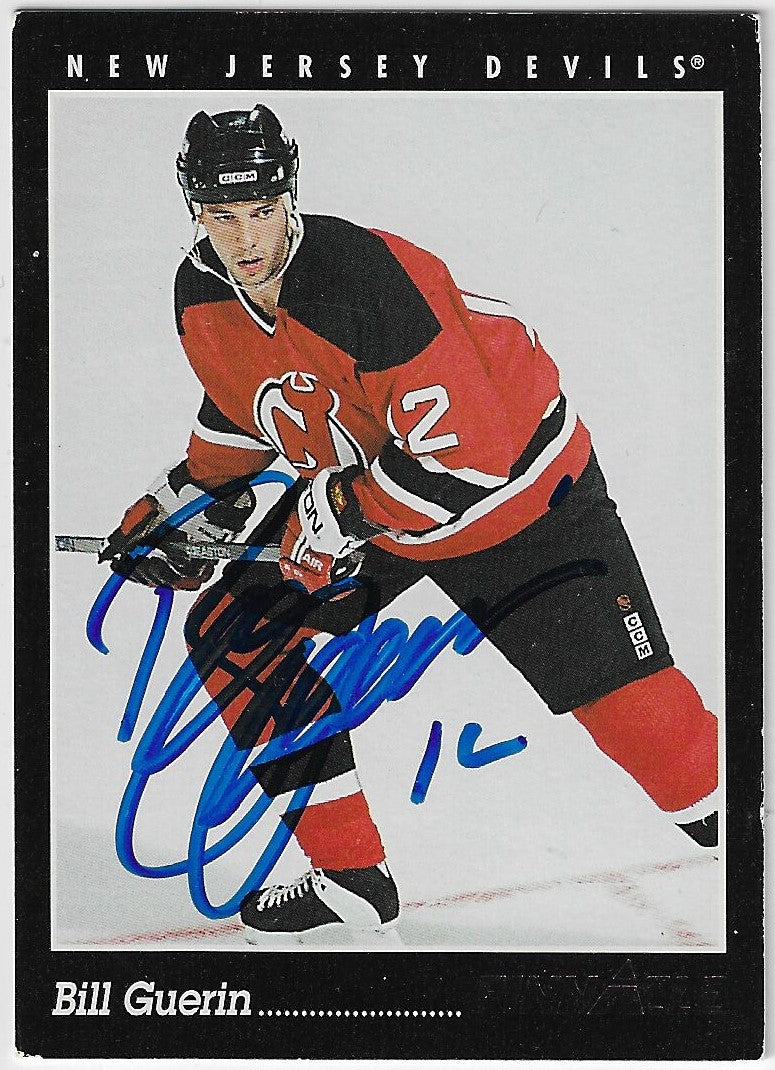 Bill Guerin Signed 1993-94 Pinnacle Hockey Card - New Jersey Devils