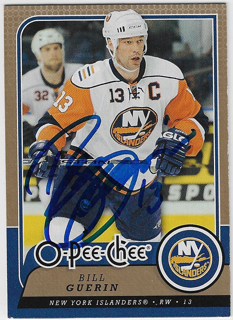 Bill Guerin Signed 2008-09 O-Pee-Chee Hockey Card - New York Islanders
