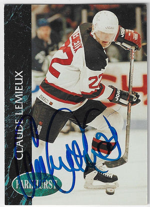 Claude Lemieux Signed 1992-93 Parkhurst Hockey Card - New Jersey Devils