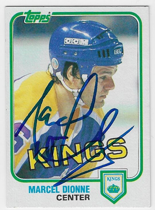 Marcel Dionne Signed 1981-82 Topps Hockey Card - Los Angeles Kings #9