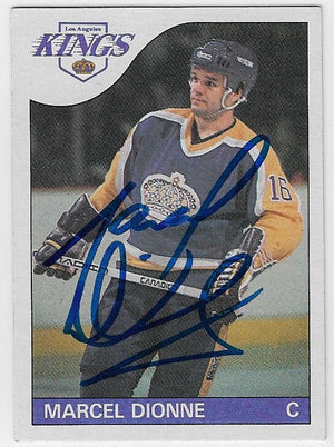 Marcel Dionne Signed 1985-86 Topps Hockey Card - Los Angeles Kings