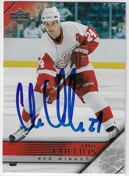 Chris Chelios Signed 2005-06 Upper Deck Hockey Card - Detroit Red Wings