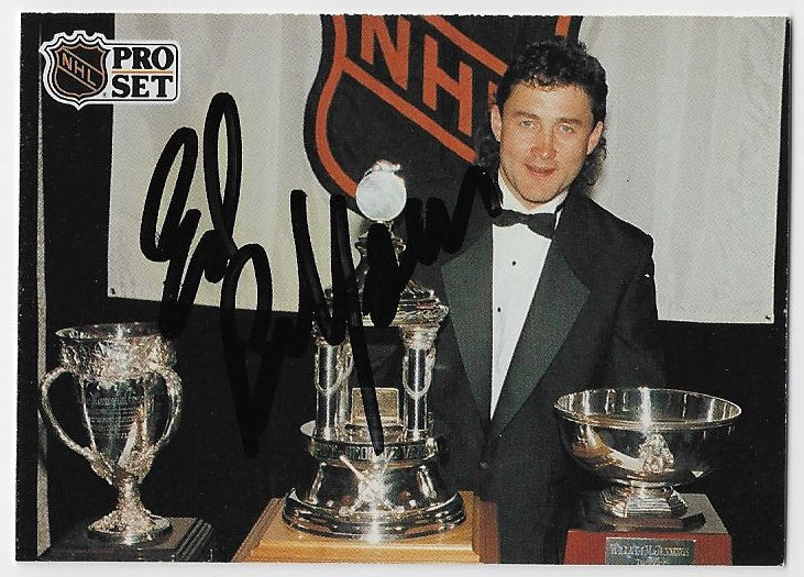 Ed Belfour Signed 1991-92 Pro Set Hockey Card - Chicago Blackhawks