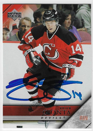 Brian Gionta Signed 2005-06 Upper Deck Hockey Card - New Jersey Devils