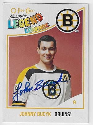 John Bucyk Signed 2010-11 O-Pee-Chee Hockey Card - Boston Bruins