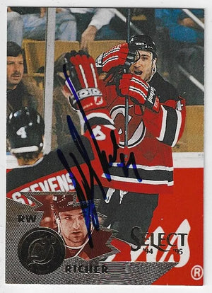 Stephane Richer Signed 1994-95 Score Select Hockey Card - New Jersey Devils