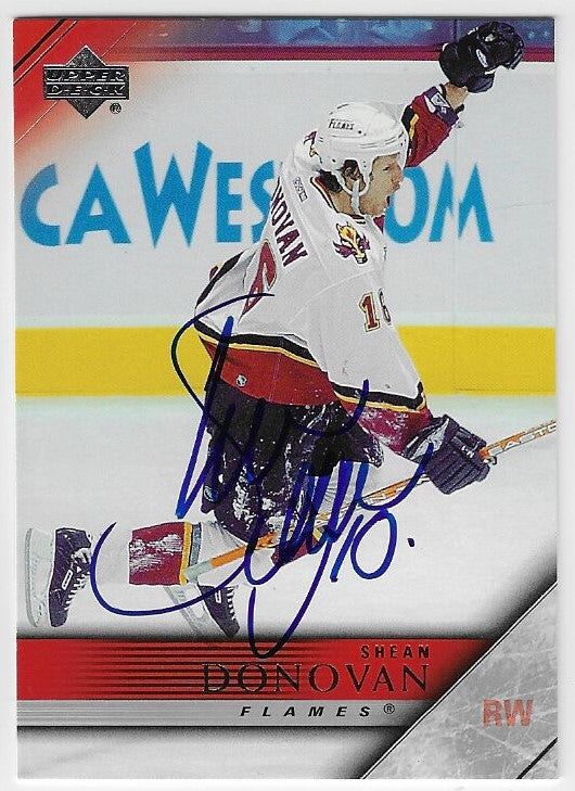 Shean Donovan Signed 2005-06 Upper Deck Hockey Card - Calgary Flames